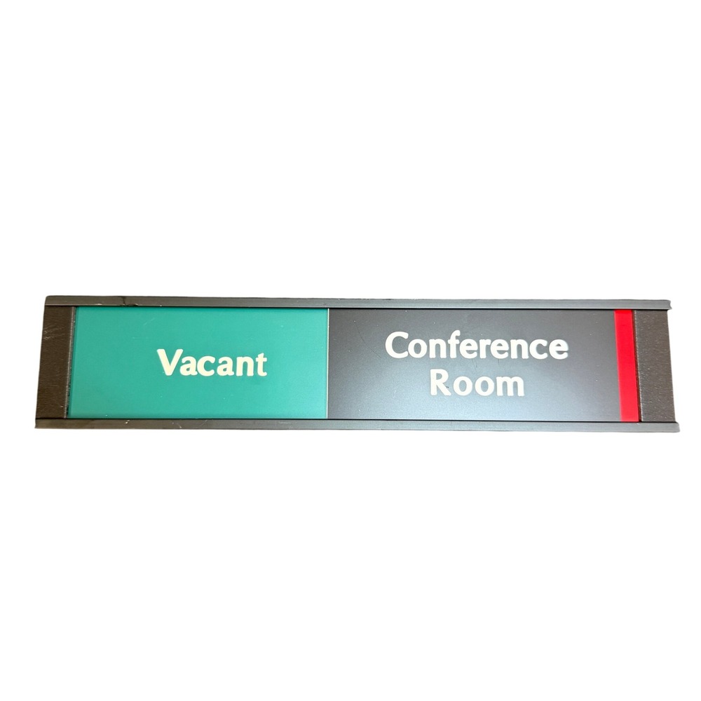 Conference Room Door Slider Vacant/In Progress Office Meeting Plaque